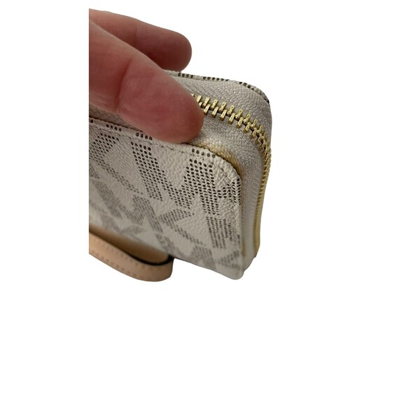 Michael Kors Jet Set Travel Continental Zip Around Wallet Wristlet Vanilla - Picture 4 of 7